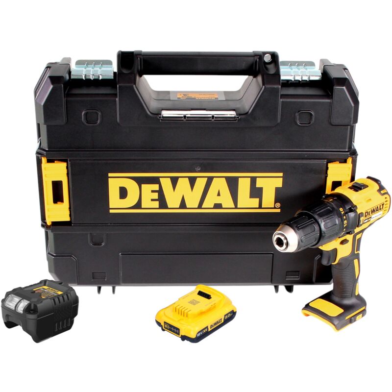 Dcd 778 D1T Perceuse-visseuse à percussion sans fil 18V 65Nm + 1x batterie 2,0 Ah + chargeur + tstak - Dewalt