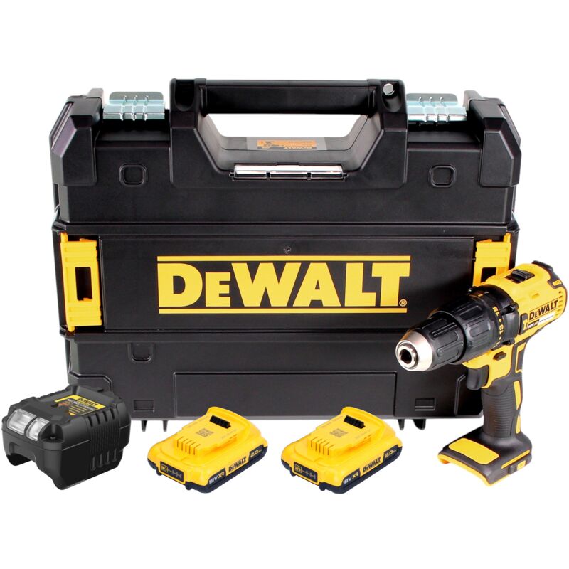 Dcd 778 D2T Perceuse-visseuse à percussion sans fil 18V 65Nm + 2x batterie 2,0 Ah + chargeur + tstak - Dewalt