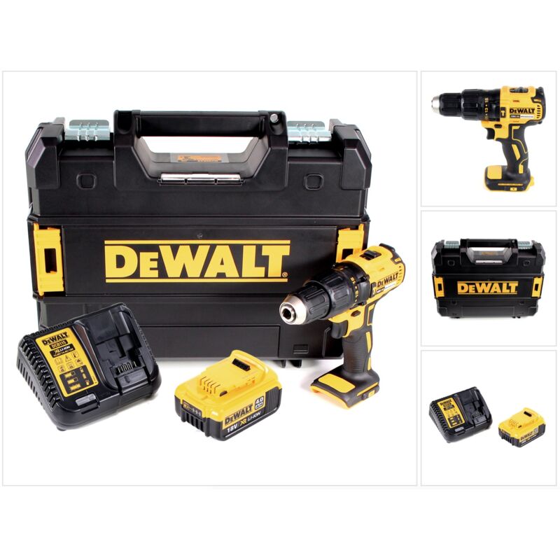 Dewalt - dcd 778 M1T Perceuse visseuse à percussion sans fil 18V 65Nm + 1x Batterie 4,0 Ah + Chargeur + Coffret tstak
