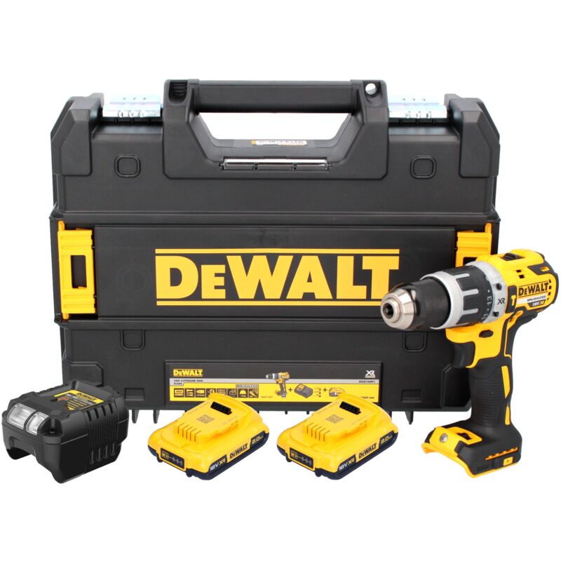 Dcd 796 D2T Perceuse-visseuse à percussion sans fil 18 v 70 Nm Brushless + 2x batterie 2,0 Ah + chargeur + tstak - Dewalt
