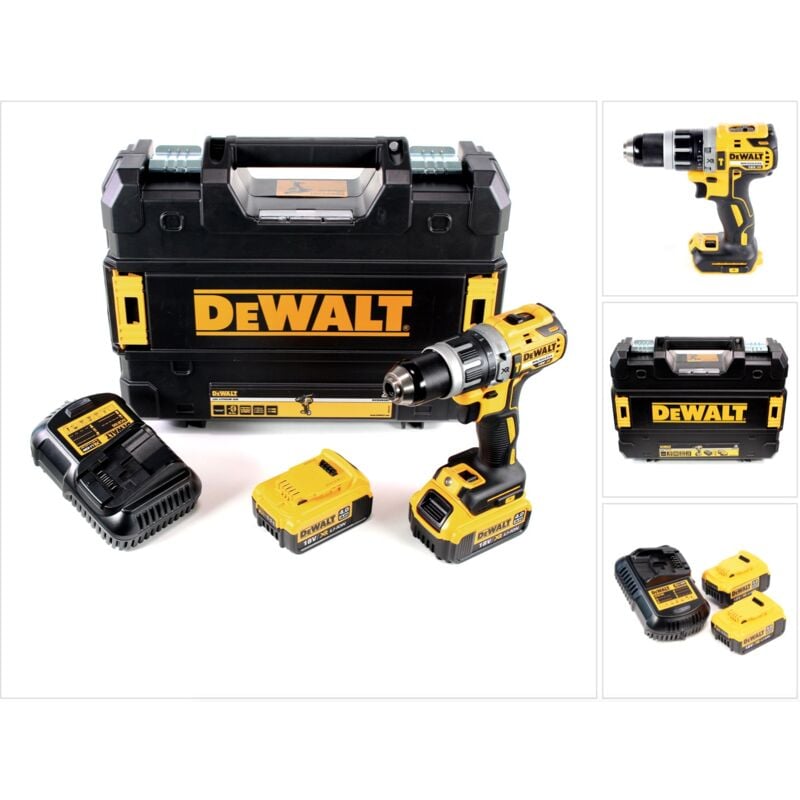 Dewalt - dcd 796 M2 Set Perceuse-Visseuse à percussion sans fil 18V 70Nm + 2x Batteries 4,0Ah + Chargeur + Coffret de transport tstak