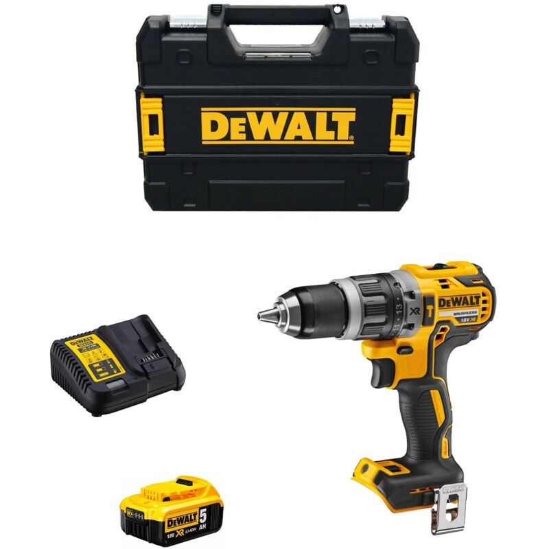 18v Dewalt Schlagbohrmaschine + 1 Li-ion 5ah Akku + Ladeger√§t + Tstak Koffer - Dcd796p1