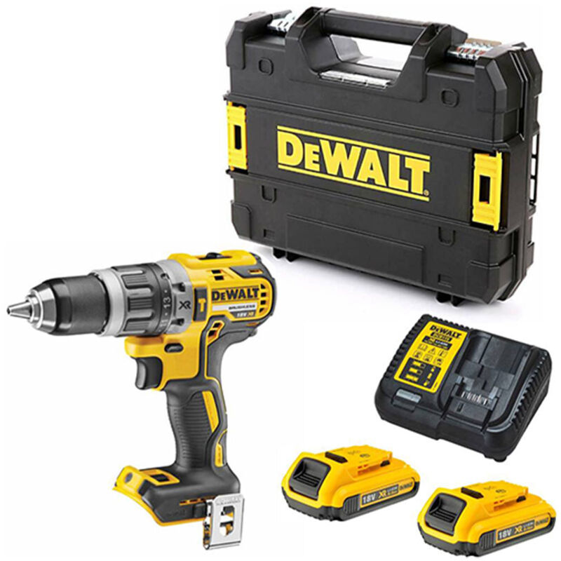 Dewalt - DCD796D2-QW Perceuse Visseuse Percussion Compact Xr 18V 2Ah Li-Ion Brushless - 2 Batteries