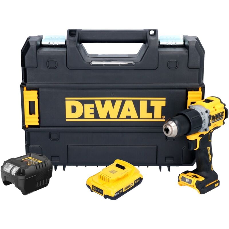 Dcd 805 D1T Perceuse-visseuse à percussion sans fil 18 v 90 Nm Brushless + 1x batterie 2,0 Ah + chargeur + tstak - Dewalt