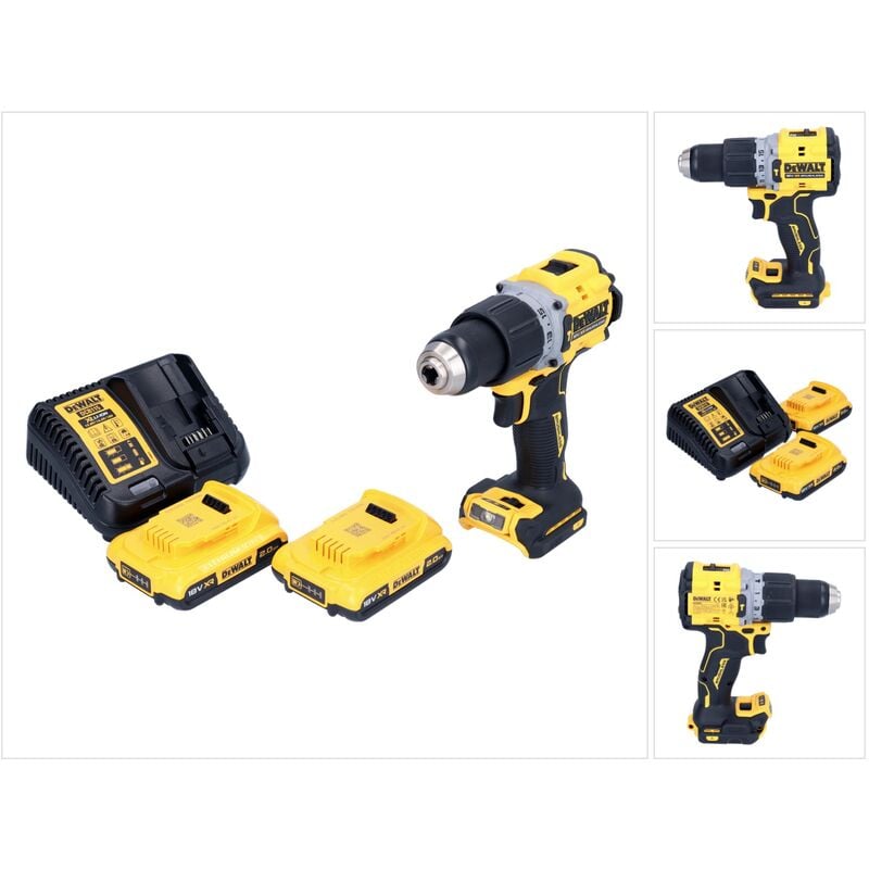 Dewalt - dcd 805 D2 Perceuse-visseuse à percussion sans fil 18 v 90 Nm Brushless + 2x batterie 2,0 Ah + chargeur