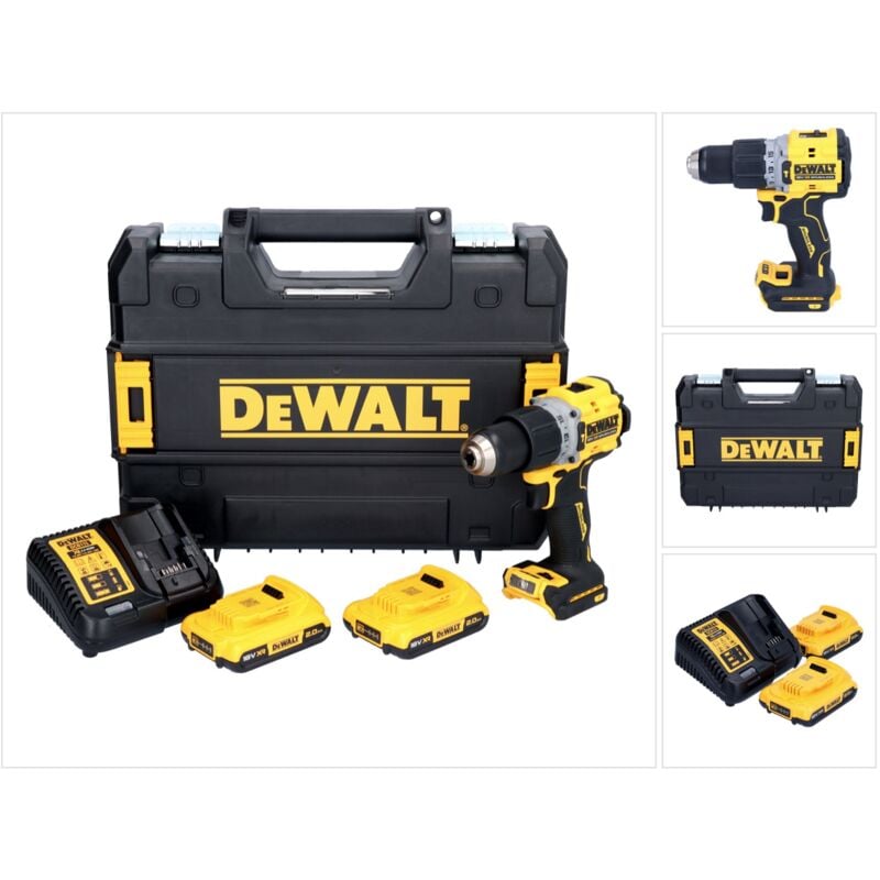 Dewalt - dcd 805 D2T Perceuse-visseuse à percussion sans fil 18 v 90 Nm Brushless + 2x batterie 2,0 Ah + chargeur + tstak