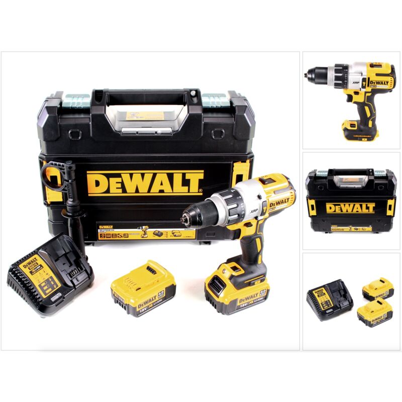 Dcd 996 M1 18 v Brushless Li-Ion Perceuse-visseuse à percussion sans fil avec boîtier tstak + 2x Batteries dcb 182 4,0 Ah + Chargeur dcb 115 - Dewalt
