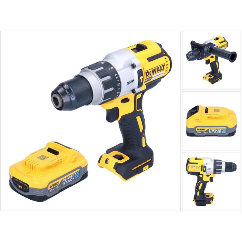 Dcd 996 n Perceuse-visseuse à percussion sans fil 18 v 95 Nm Brushless + 1x batterie Powerstack 5,0 Ah - sans chargeur - Dewalt