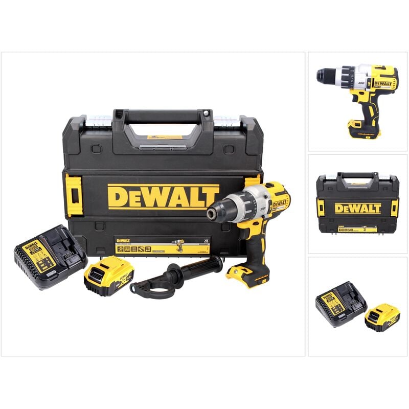 DeWalt DCD 996 P1 18 V Brushless Li-Ion Perceuse-visseuse à percussion sans fil avec boîtier TSTAK + 1x Batterie DCB 184 5,0 Ah + Chargeur DCB 115