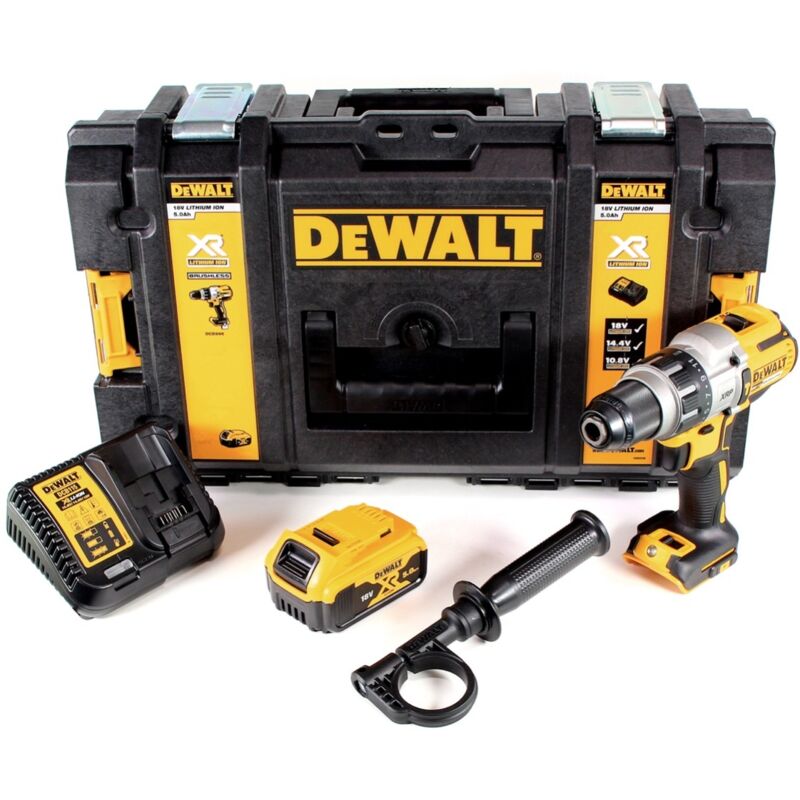 DeWalt DCD 996 P1 Perceuse visseuse à percussion sans fil 18V 95Nm Brushless + 1x Batterie 5 0Ah + Chargeur + Coffret de transport Toughbox