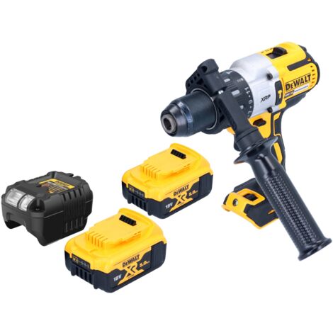 DeWalt DCD 996 P2 Akku Schlagbohrschrauber 18 V 95 Nm Brushless + 2x Akku 5,0 Ah + Ladegerät