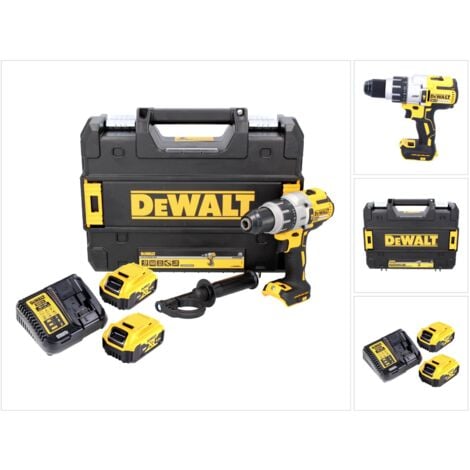 DeWALT DCD 996 P2 Taladro percutor a batería XR 18V en maletín TSTAK + 2x Batería DCB 184 5,0 Ah + Cargador DCB 115