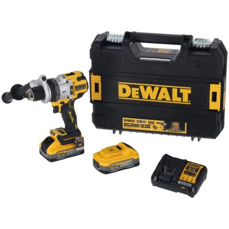 DeWalt DCD1007H2T 18V XR Brushless Premium Hammer Drill Driver - 2x 5Ah PowerStack Batteries, Charger &amp TSTAK Case