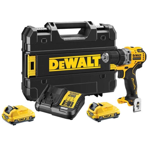 Dewalt DCD701D2 12V XR Brushless Compact Drill Driver with 2 x 2.0Ah Batteries Charger & Case:12V