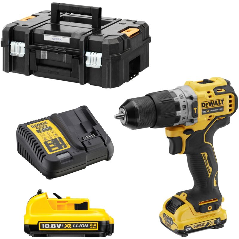 DCD706D2-QW Trapano Avvitatore Con Percussione Compatto xr 12V 2x2.0Ah - Dewalt