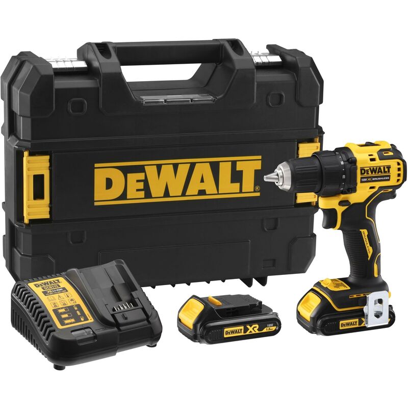 DeWALT DCD708S2T-QW taladro 1650 RPM Sin llave 1,1 kg Amarillo