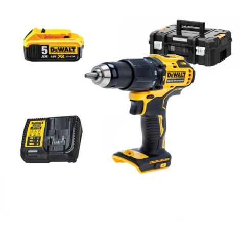 Dewalt DCD709P1T-QW Perceuse à percussion sans fil XR 18V 65Nm 2 vitesses - 1 X 5.0 Ah Batterie, chargeur en coffret