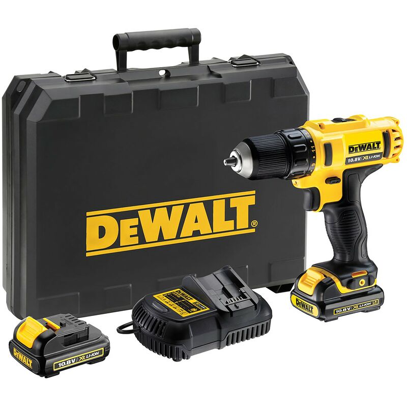 

Dewalt DCD710C2-QW Taladro Atornillador XR 10,8V 10mm 24Nm con 2 baterías Li-Ion 1,3Ah y maletín