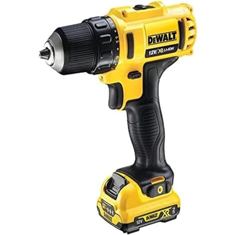 BLACK&DECKER DEWALT DCD710D2-qw Trapano Avvitatore, 2 velocità, 2.0 Ah, con Doppia Batteria in Valigetta, 10.8 V, Giallo/Nero