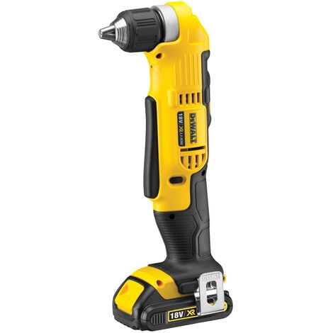 Dewalt DCD740C1 18V XR Right Angle Drill / Driver With 1 x 1.5Ah Battery Charger In Carry Case:18V
