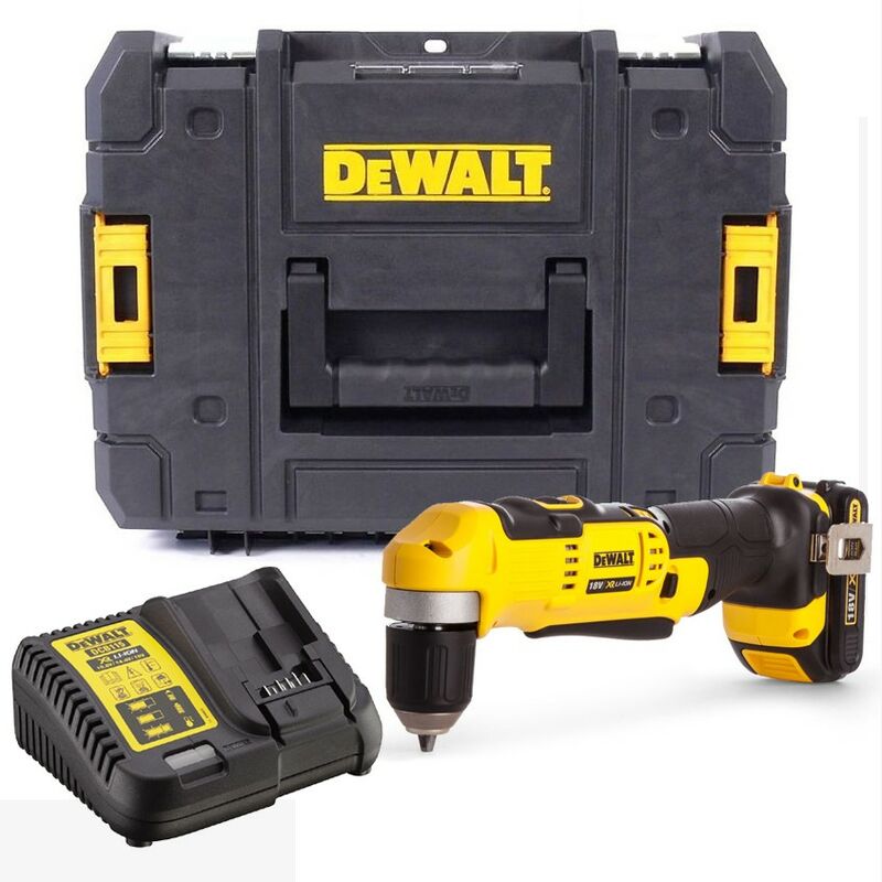 Dewalt - DCD740D1 18v XR 2 Speed Right Angle Drill Lithium -1 Battery Charger Case