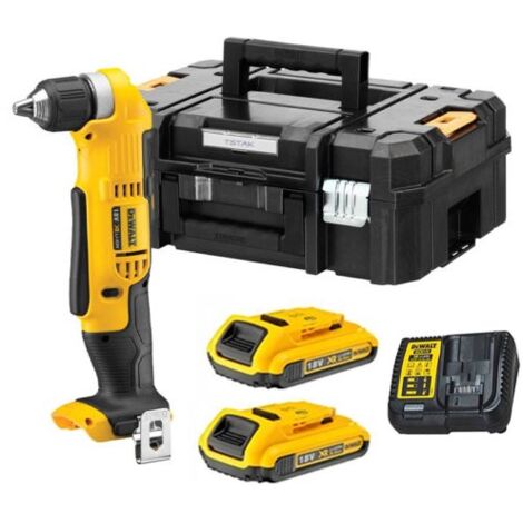Dewalt DCD740D2-QW Perceuse d'angle 18V - 2 X 2.0Ah Batreries + chargeur en Tstak