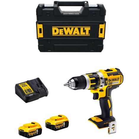 DeWALT DCD795P2 Perceuse à Percussion visseuse 18V 5Ah avec 2 accus coffret