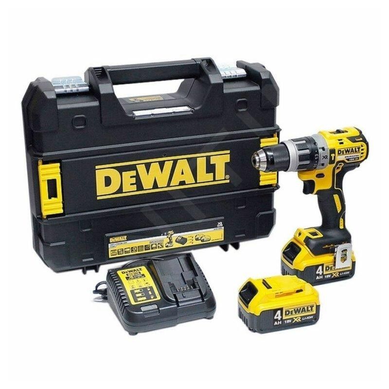 Dewalt - Outillage - Perceuse à percussion sans fil 18V, 2 batteries 4,0 Ah xr, chargeur DCD796M2