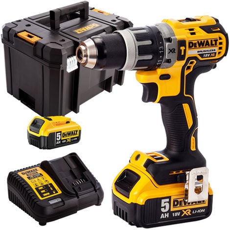 DeWalt DCD796N 18V Brushless Combi Drill with 2 x 5.0Ah Batteries & Charger in Case