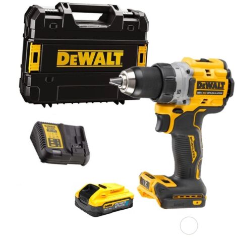 Dewalt DCD800H1T-QW Perceuse visseuse 18V XR 90 Nm + 1 x 5,0Ah Batteries Powerstack + Chargeur + Coffret T-STAK