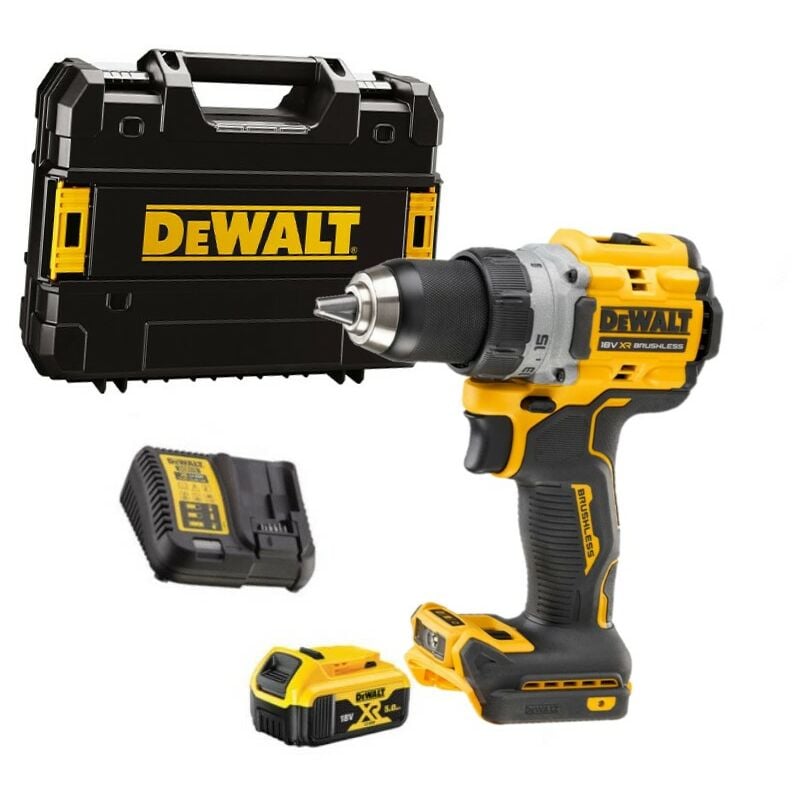 Dewalt - DCD800P1T Perceuse visseuse 18V xr 90 Nm + 1 x 5,0Ah Batterie + Chargeur + Coffret t-stak