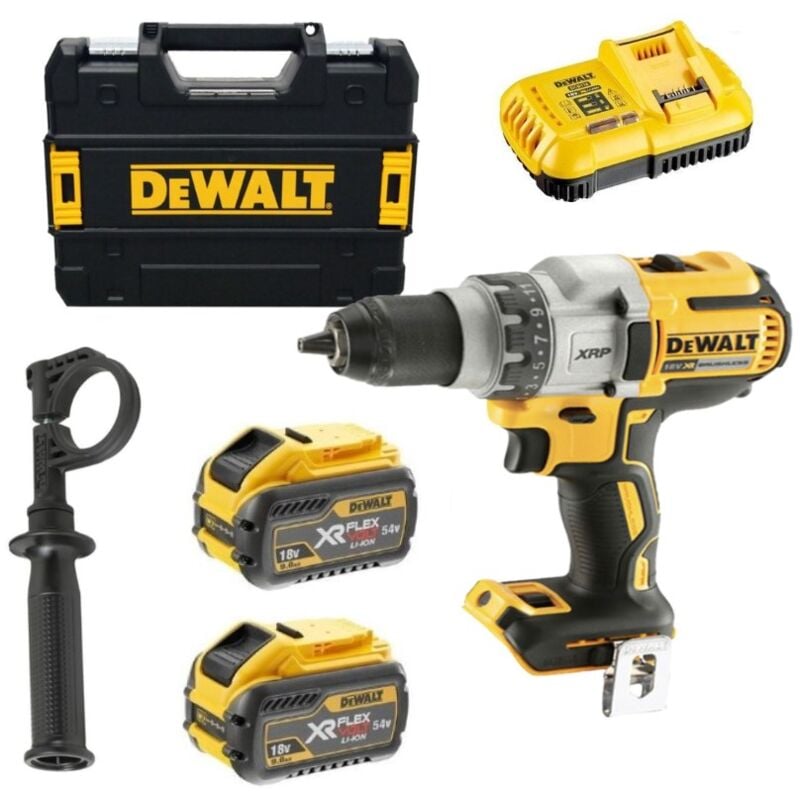 DCD991X2-QW Perceuse sans fil xrp 18V Brushless – 2X9.0Ah Batterie FlexVolt + chargeur en t-stak - Dewalt