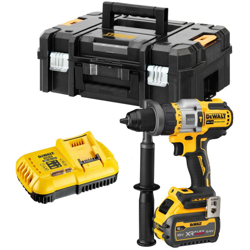 Dewalt - DCD999T1 Cordless Combi Drill 18V xr flexvolt advantage With 6Ah Battery, Charger And Case Set