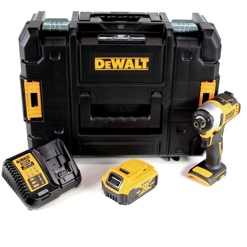 Dewalt DCF809P1T Visseuse à chocs sans fil 18 V + Coffret de transport T-STAK + 1x Batterie 5,0 Ah + Chargeur