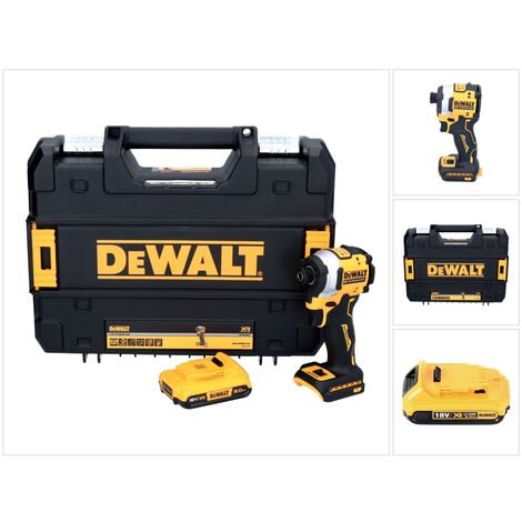 DeWalt DCF 850 Visseuse à chocs sans fil 205Nm 1/4" Brushless 18V + 1x Batterie 2,0Ah + Coffret TSTAK - Sans chargeur