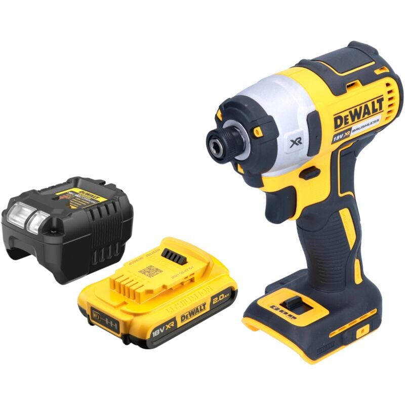 Dcf 887 D1 Clé à choc sans fil 18 v 205 Nm 1/4'' Brushless + 1x batterie 2,0 Ah + chargeur - Dewalt