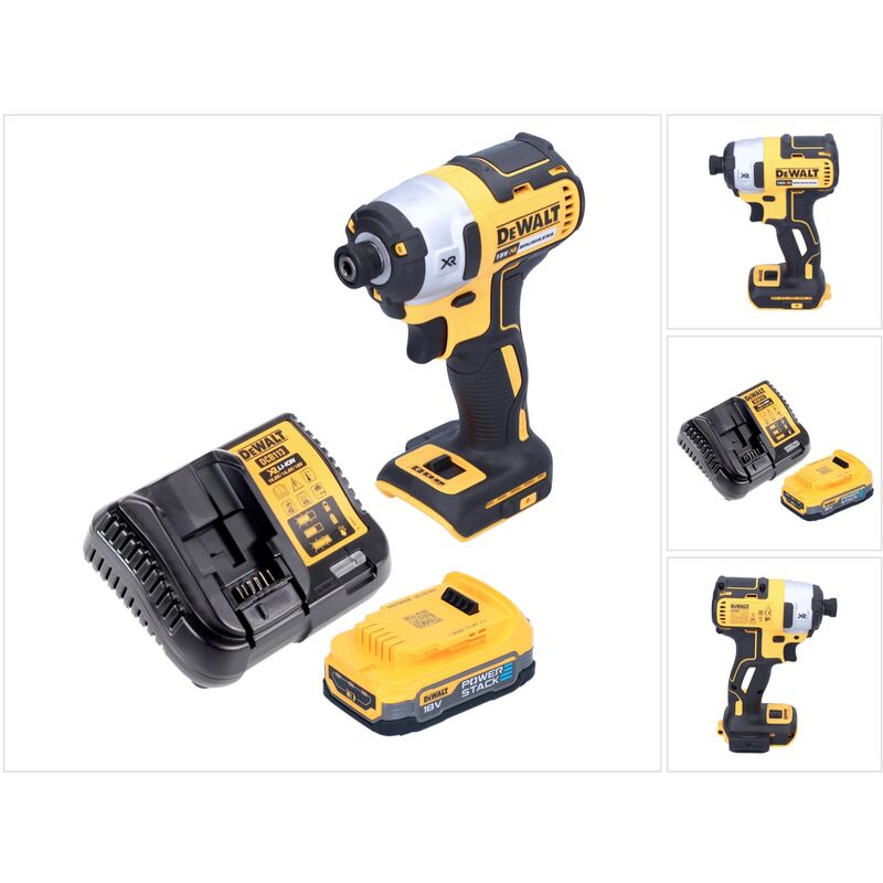 Dewalt - dcf 887 E1 Clé à choc sans fil 18 v 205 Nm 1/4'' Brushless + 1x batterie 1,7 Ah + chargeur