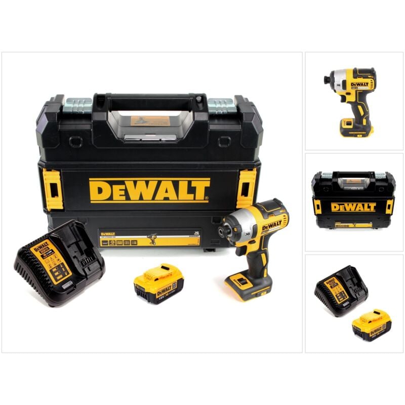 Dcf 887 M1 Visseuse à chocs sans fil 18V 205Nm 1/4' Brushless + 1x Batterie 4,0Ah + Chargeur rapide + Coffret de transport tstak - Dewalt