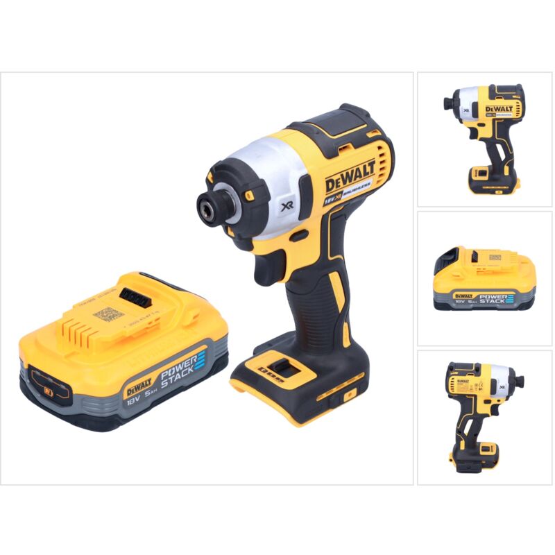 Dewalt - dcf 887 n Clé à choc sans fil 18 v 205 Nm 1/4' Brushless + 1x batterie Powerstack 5,0 Ah - sans chargeur