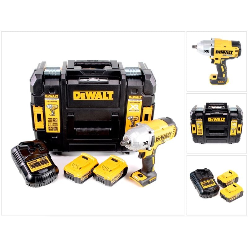 DeWalt DCF 899 M2 18 V Boulonneuse à chocs sans fil Brushless avec boîtier TSTAK + 2 x DCB 182 4,0 Ah Batteries + Chargeur