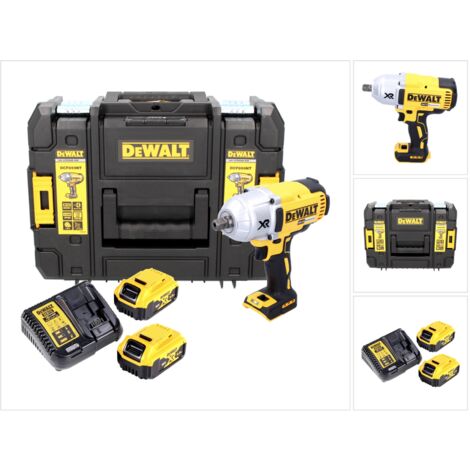 DeWalt DCF 899 P2 18 V Boulonneuse à chocs sans fil Brushless avec boîtier TSTAK + 2 x DCB 184 5,0 Ah Batteries + Chargeur
