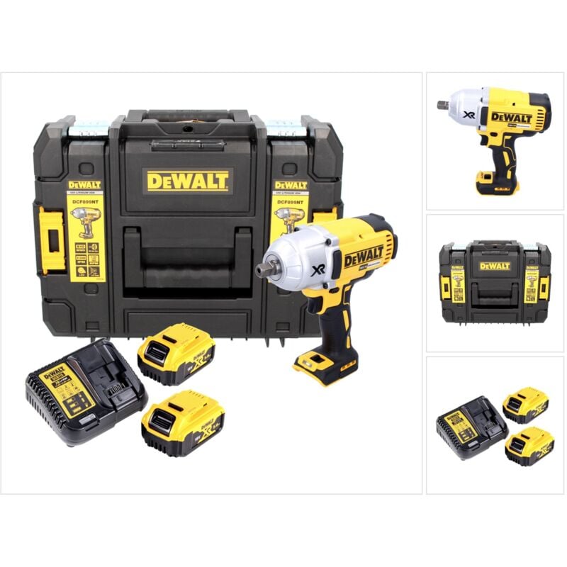 Dewalt - dcf 899 P2 18 v Boulonneuse à chocs sans fil Brushless avec boîtier tstak + 2 x dcb 184 5,0 Ah Batteries + Chargeur