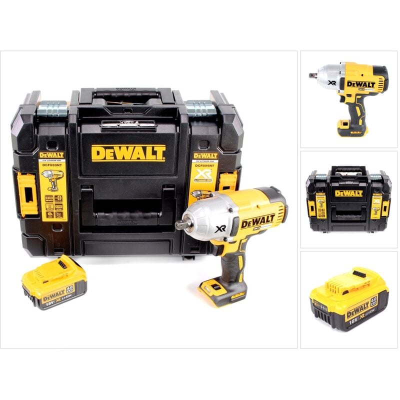 Dewalt - dcf 899 Visseuse à chocs sans fil 1/2' 18V 950Nm + 1x Batterie 4,0Ah + Coffret de transport tstak ii Box - sans Chargeur