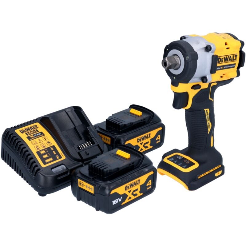 Dcf 922 M2 Clé à choc 18 v 406 Nm 1/2'' Brushless + 2x batterie 4,0 Ah + chargeur - Dewalt