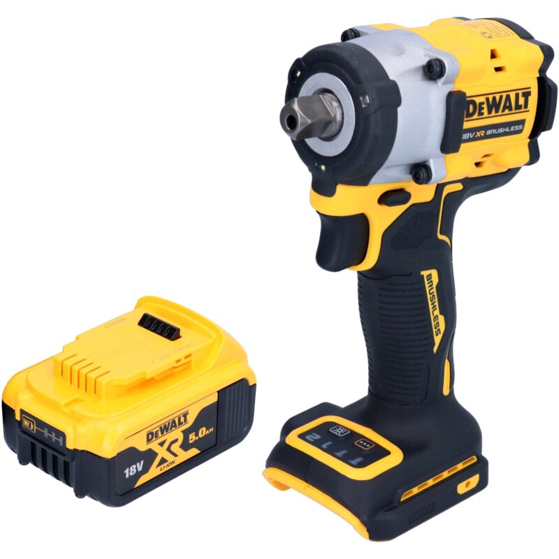Dcf 922 n Clé à choc sans fil 18 v 406 Nm 1/2'' Brushless + 1x batterie 5,0 Ah - sans chargeur - Dewalt