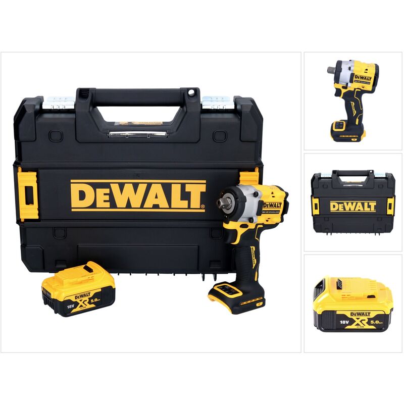 Dewalt Dcf 922 Nt Akku Schlagschrauber 18 V 400 Nm 1/2" Brushless + 1x Akku 5, 0 Ah + Tstak - Ohne Ladegerät
