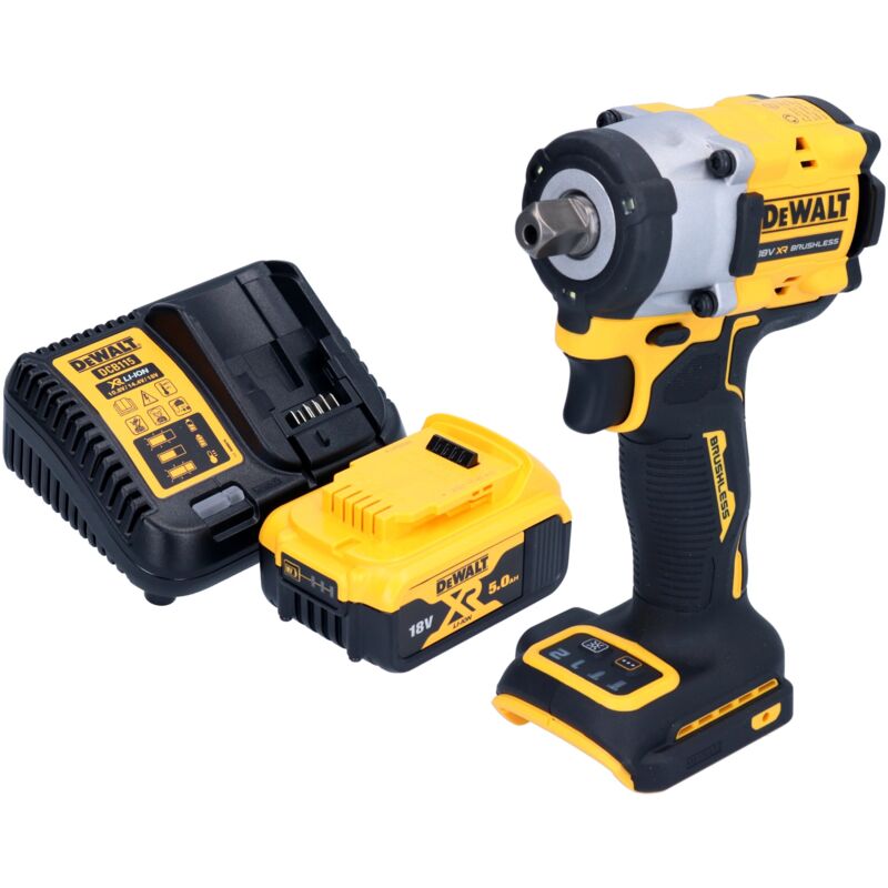 Dcf 922 P1 Clé à choc sans fil 18 v 406 Nm 1/2'' Brushless + 1x batterie 5,0 Ah + chargeur - Dewalt