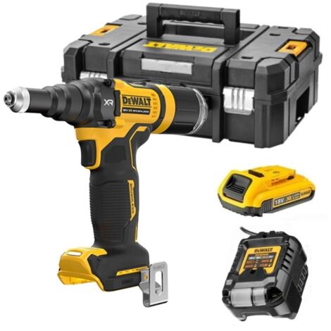 Dewalt DCF403D1-QW Riveteuse sans fil 18 V 2.4-4.8mm – 1X2.0Ah Batterie + chargeur en T-STAK