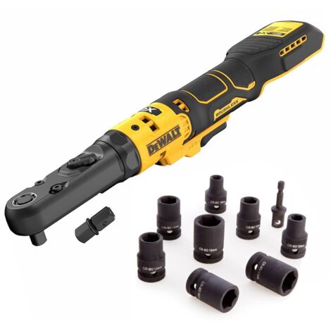 Dewalt DCF510N Brushless 18v XR 1/2"" Sealed Head Ratchet Bare + 9pc Socket Set