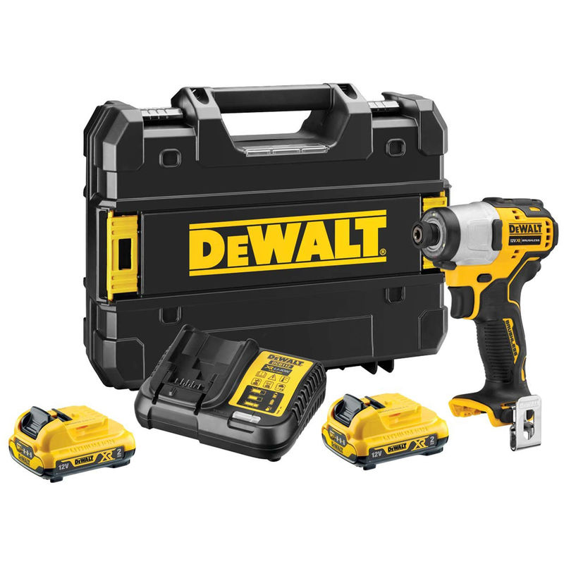 Dewalt Dcf801d2 12V Xr Brushless Compact Impact Driver With 2 X 2.0Ah